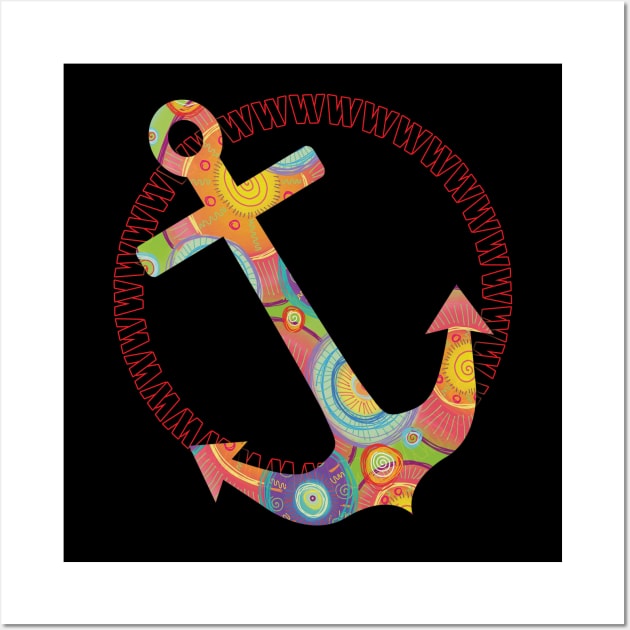 W anchor Wall Art by TeeText